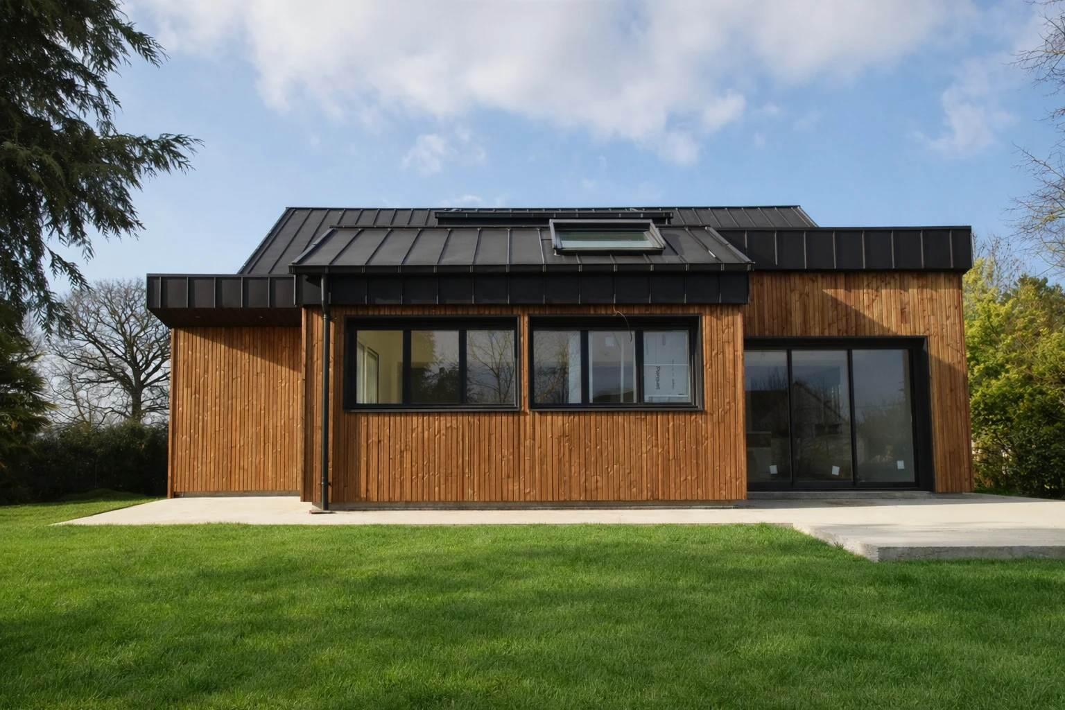 Façade bardage bois — Extension A&J M