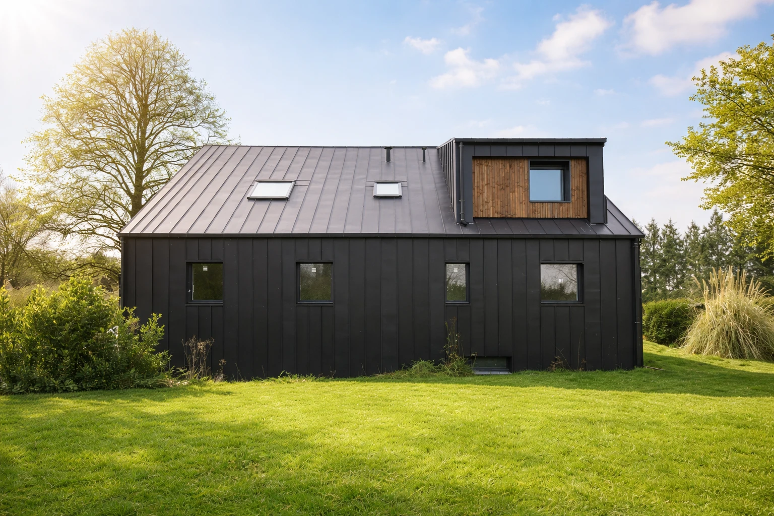 Façade zinc noir — Extension A&J M