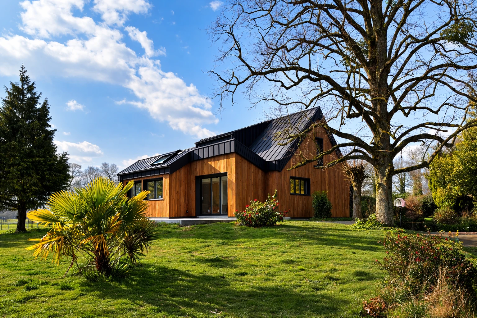 Extension zinc et bois à Pacé